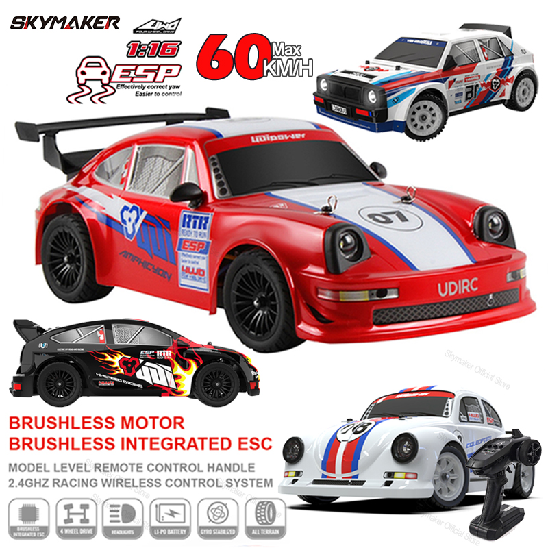 Rc Drift Car Brushless - リモートコントロール付き高速車のおもちゃ,男の子用の車のおもちゃ,rcレース,高速,2.4g,ブラシレス, 4wd,1/16,ud1604,ud1603,ud1607,ud1608