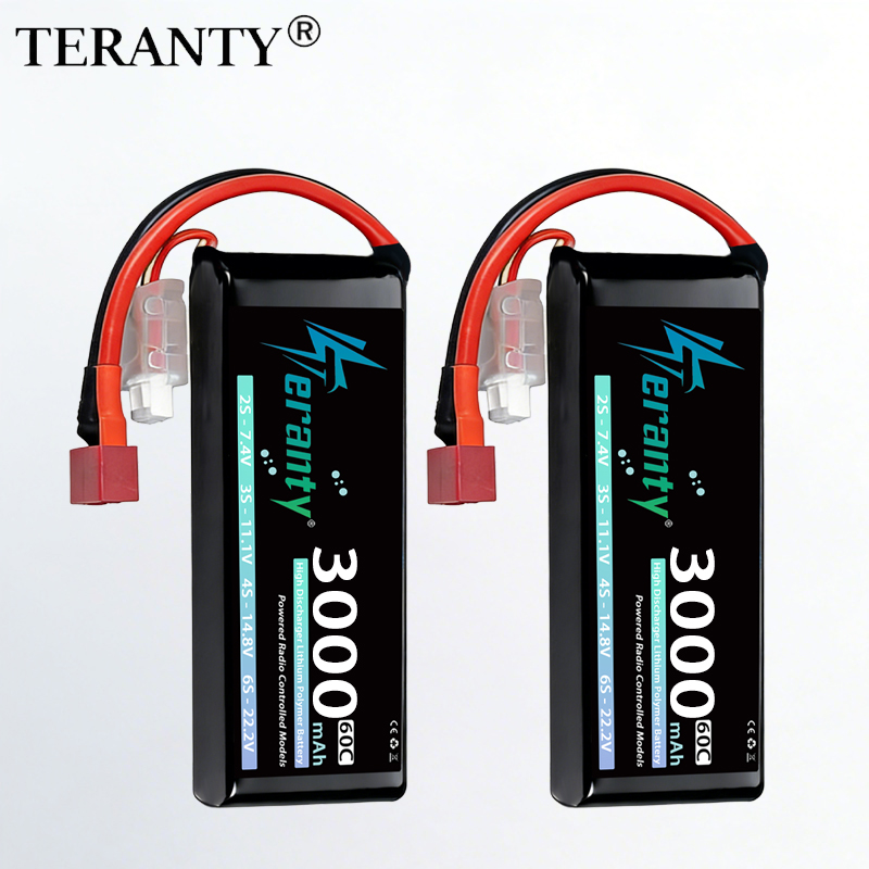Rc Hobby & Maskinservice I Eskilstuna - TERANTY 2S 3000mAhリポバッテリー 7.4V 60C 7.6V