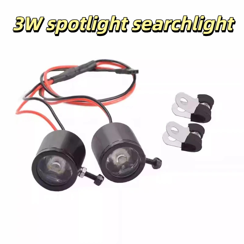 Rc Hobby Model - RCモデル3W LEDヘッドライトスポットライト 1/5スケールニトロカー、1/7スケールショートコースクライミングトラック、RCホビーカーアクセサリー用
