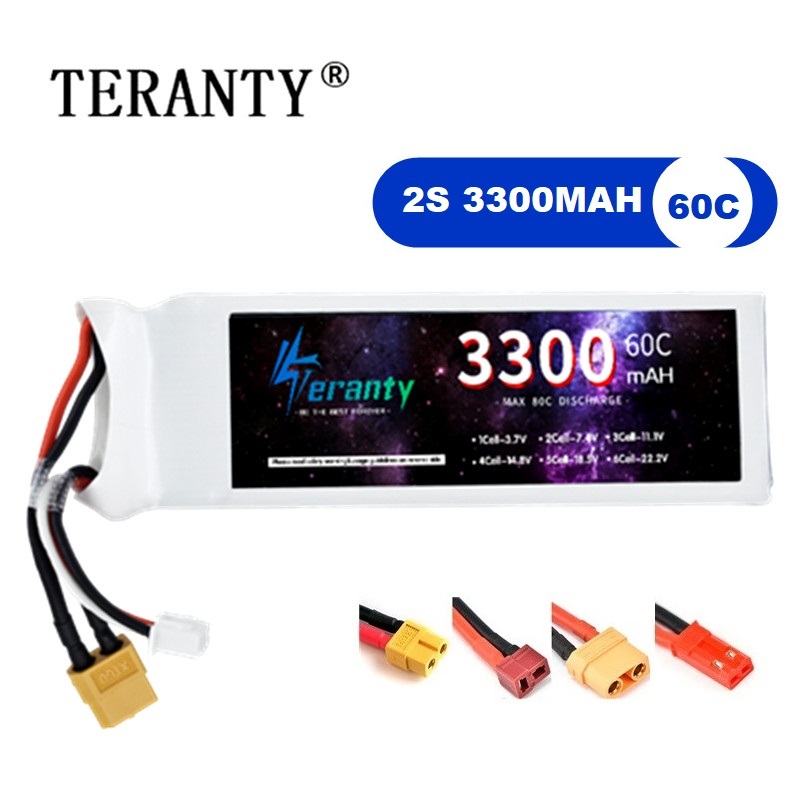 2S 7.4V リポバッテリー 3300mAh 60C 車  - Rc Hobby Model のレビューと価格
