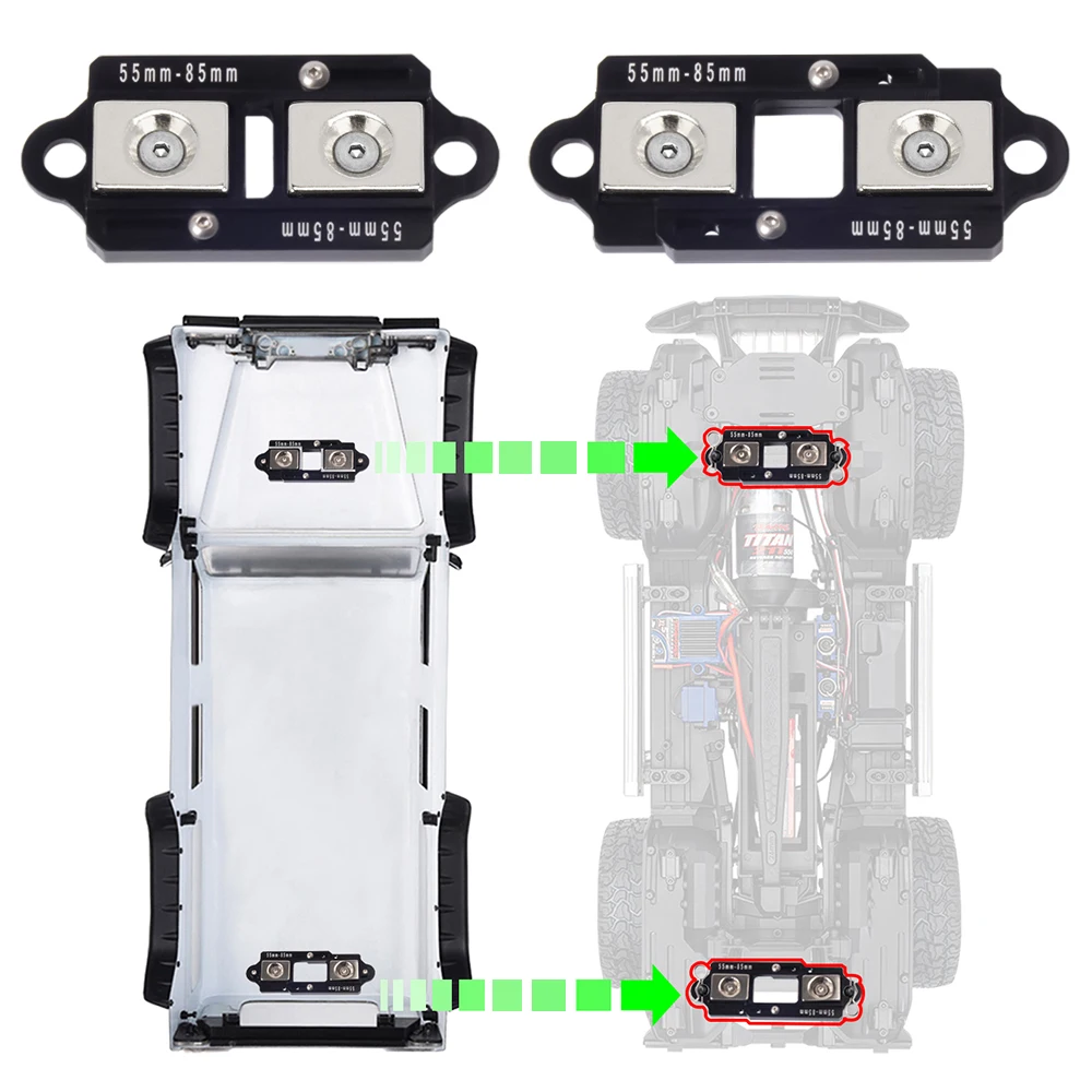 4 個 55-85 ミリメートル調整可能なマグネットボディポ - Body Shell Rc のレビューと価格