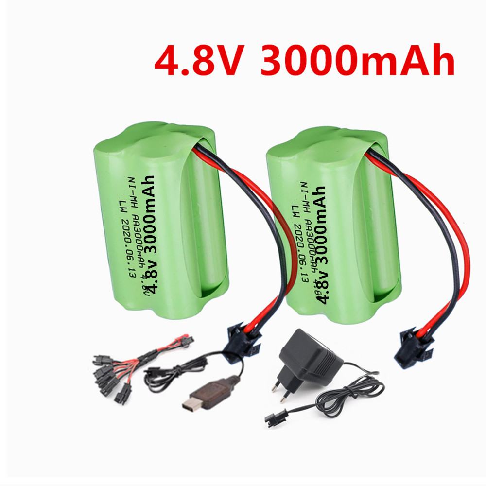 4.8V 3000mAh充電式バッテリーと充電器、RCボート - Rc Hobby Model のレビューと価格